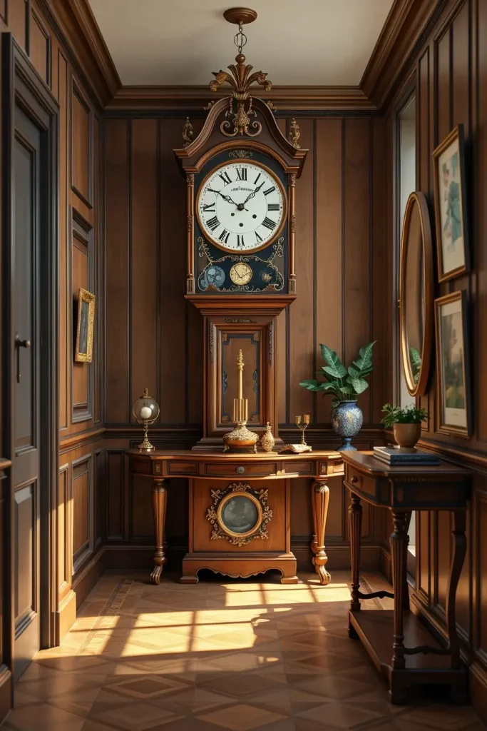 Victorian style hallway clock
