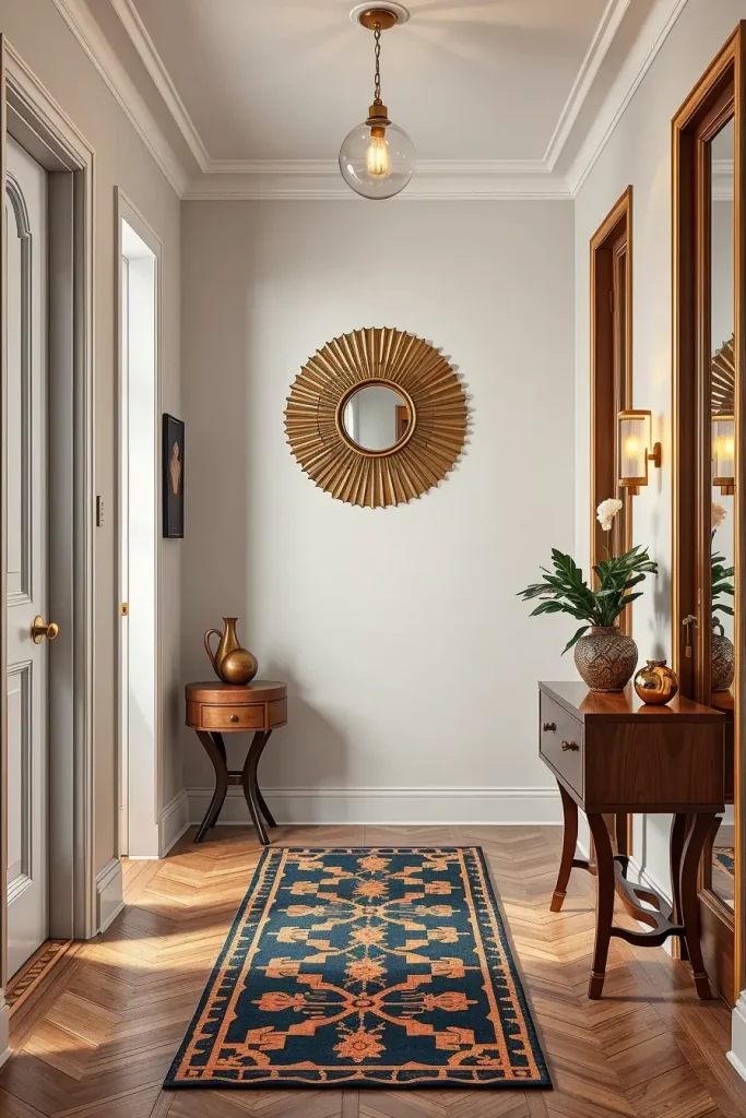 Art Deco inspired hallway details
