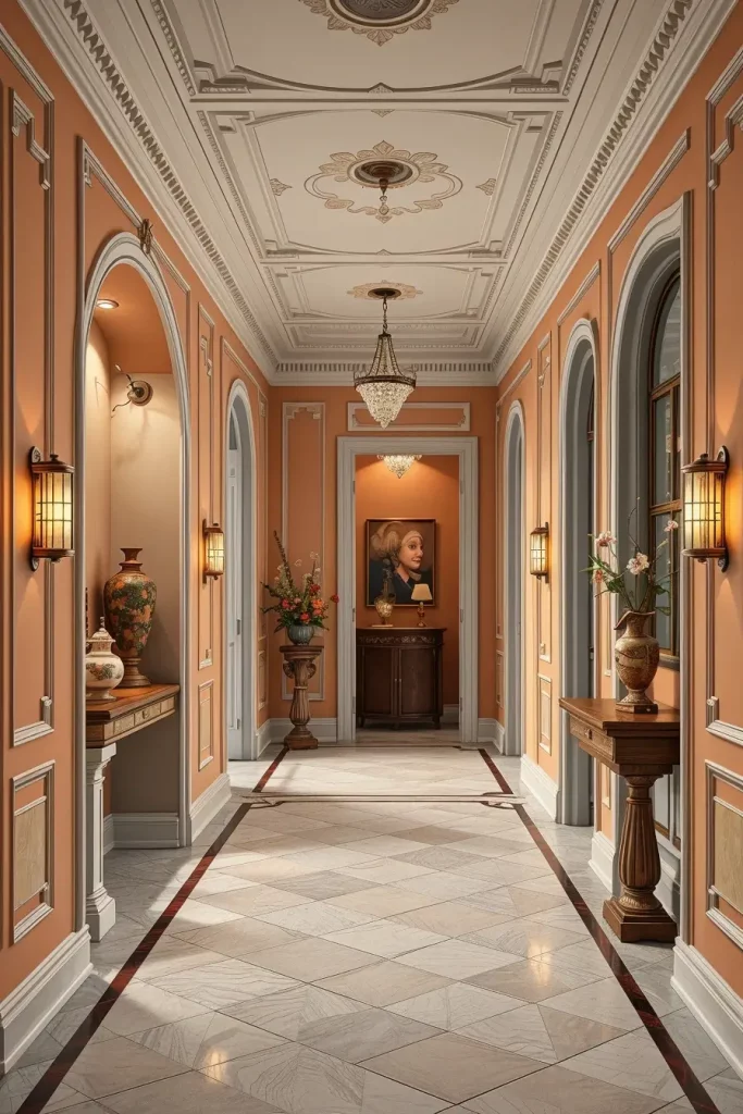 Niche with antique collectibles