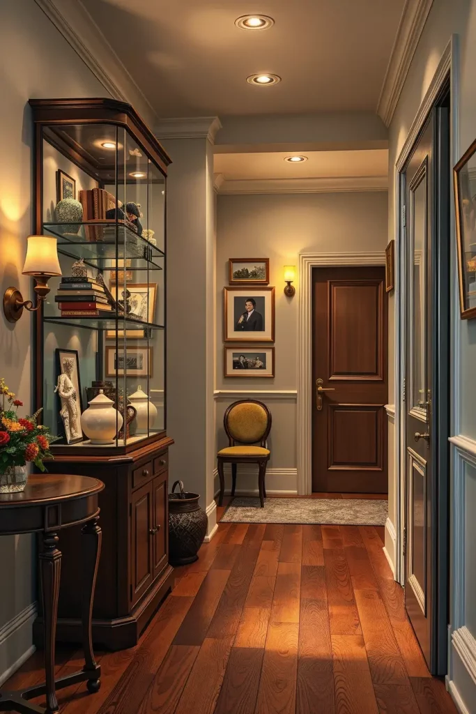 Interior LED lighting in display cabinet