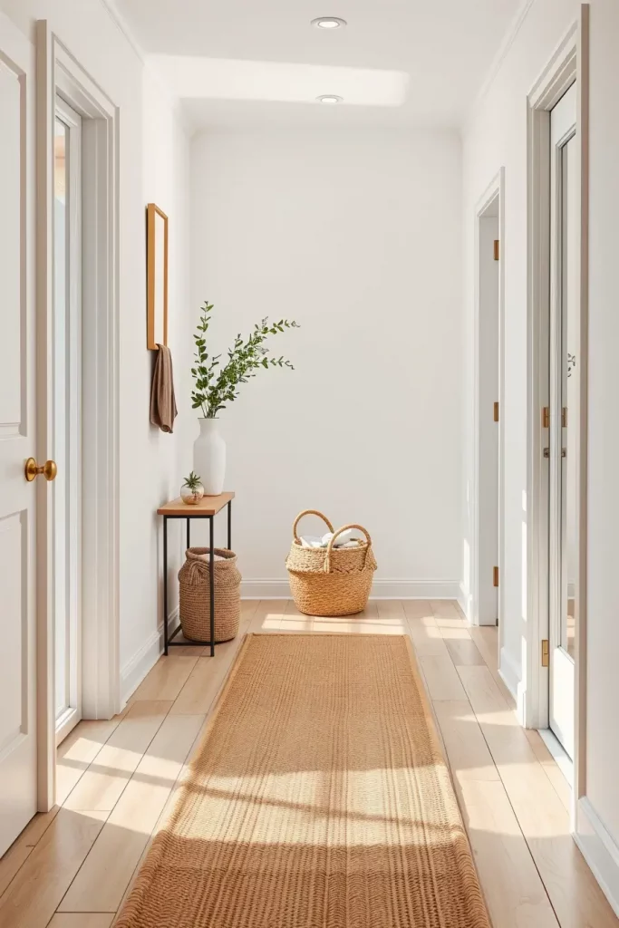 Natural fiber runner rug