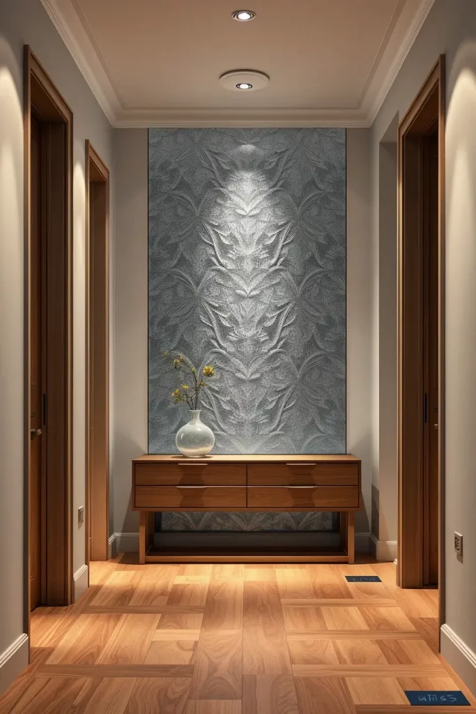 Glass decor on console