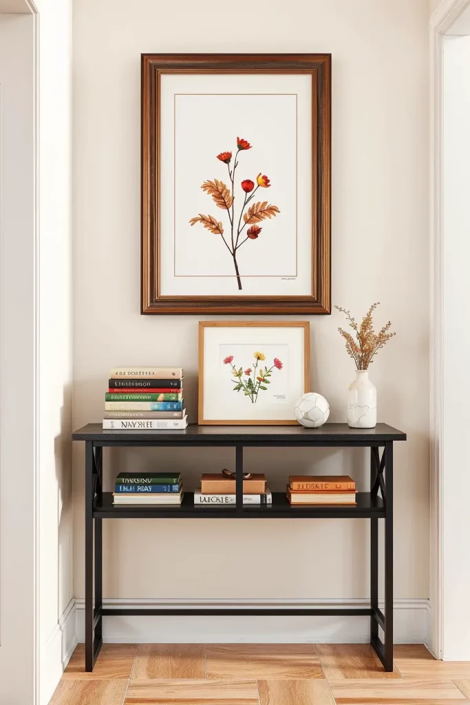 Botanical print on console