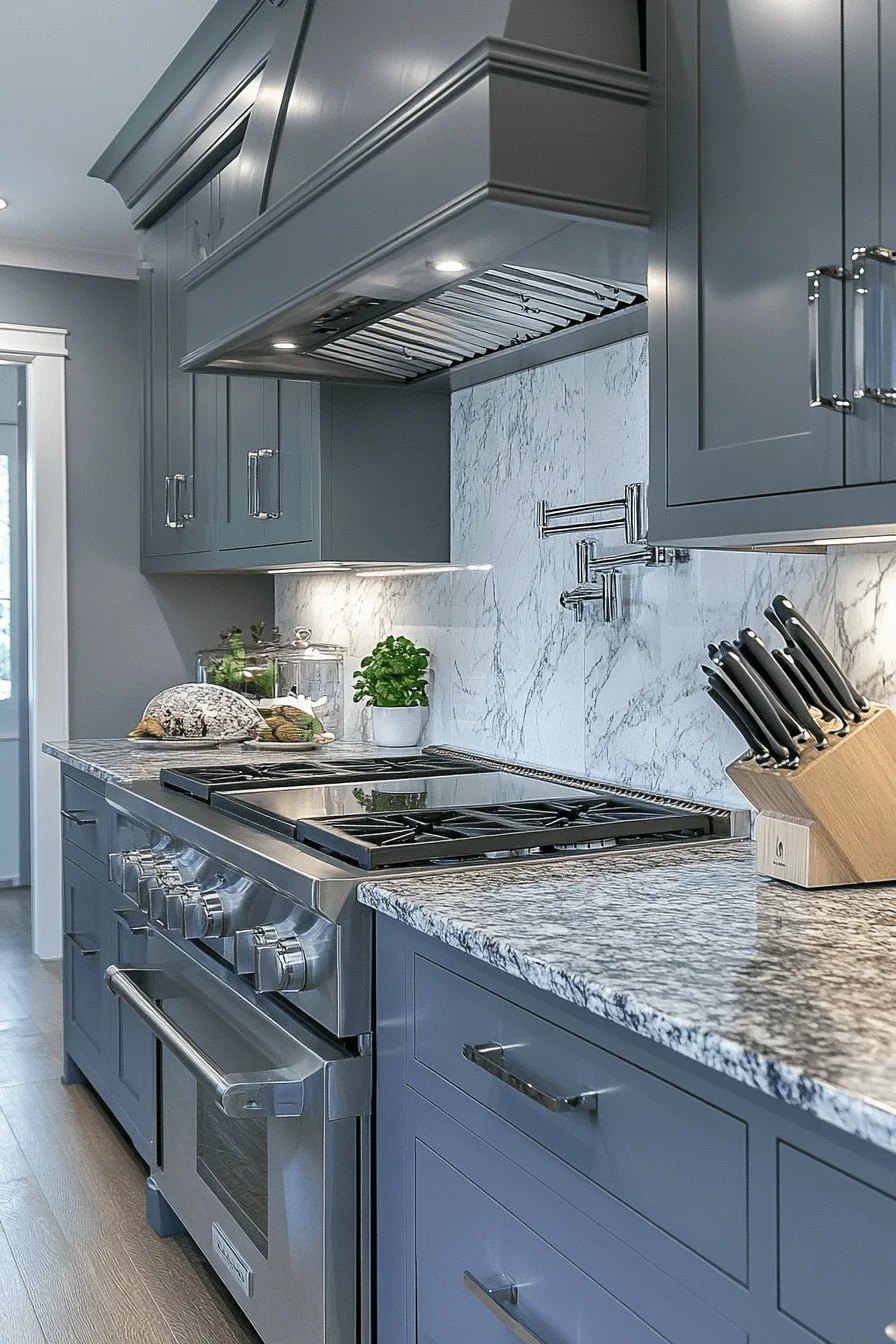 grey kitchen cabinets