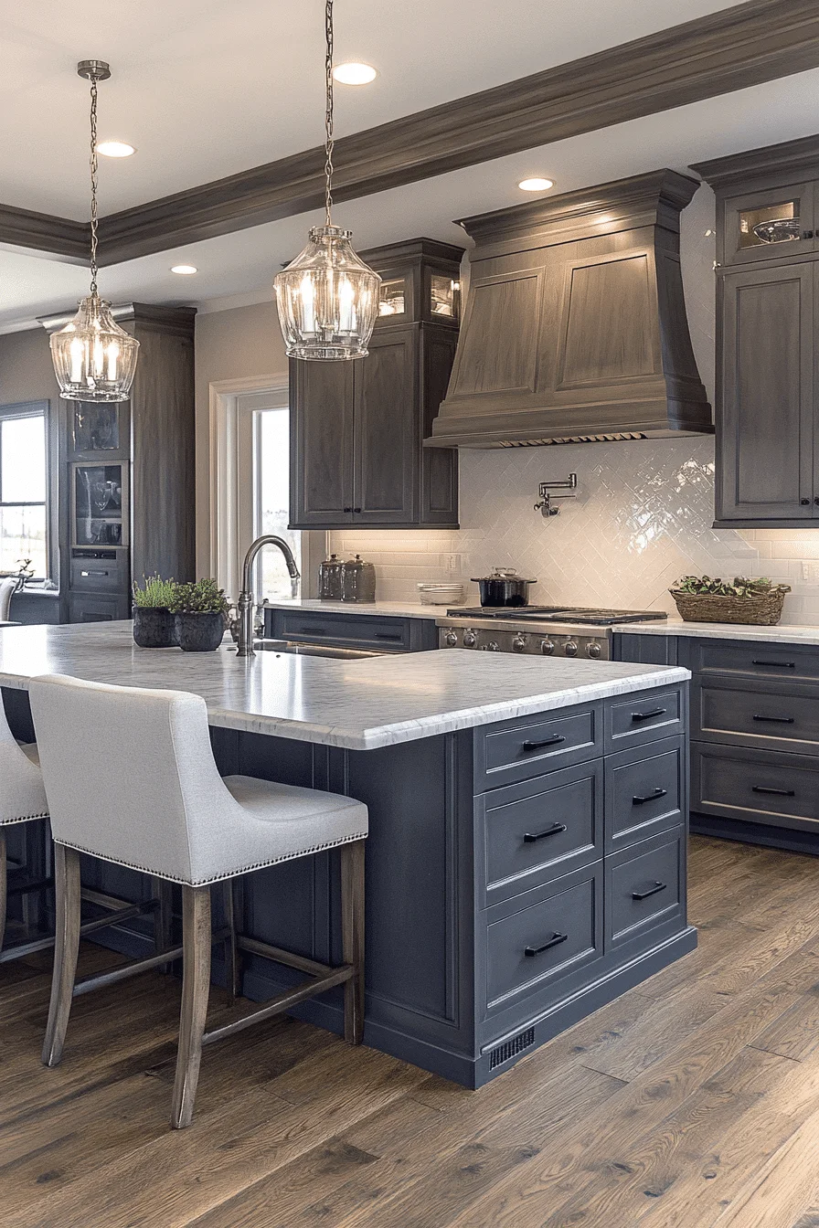 grey kitchen cabinets