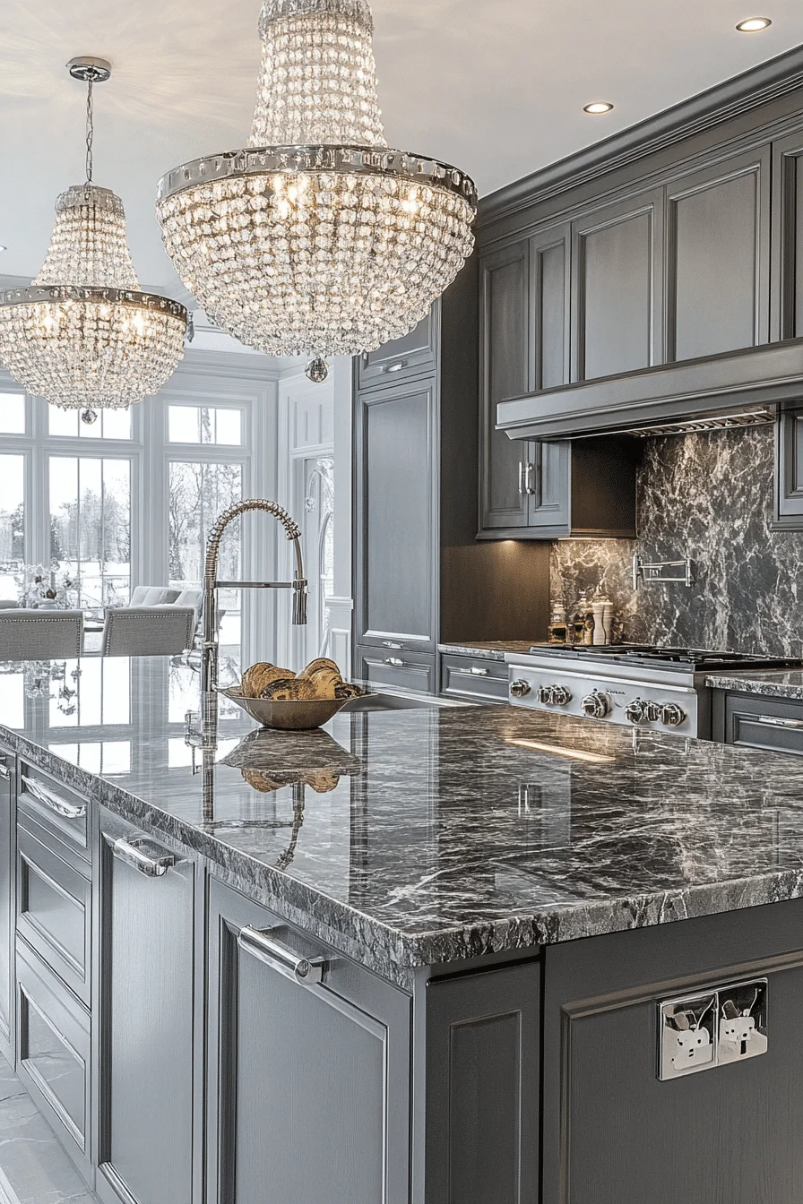 grey kitchen cabinets