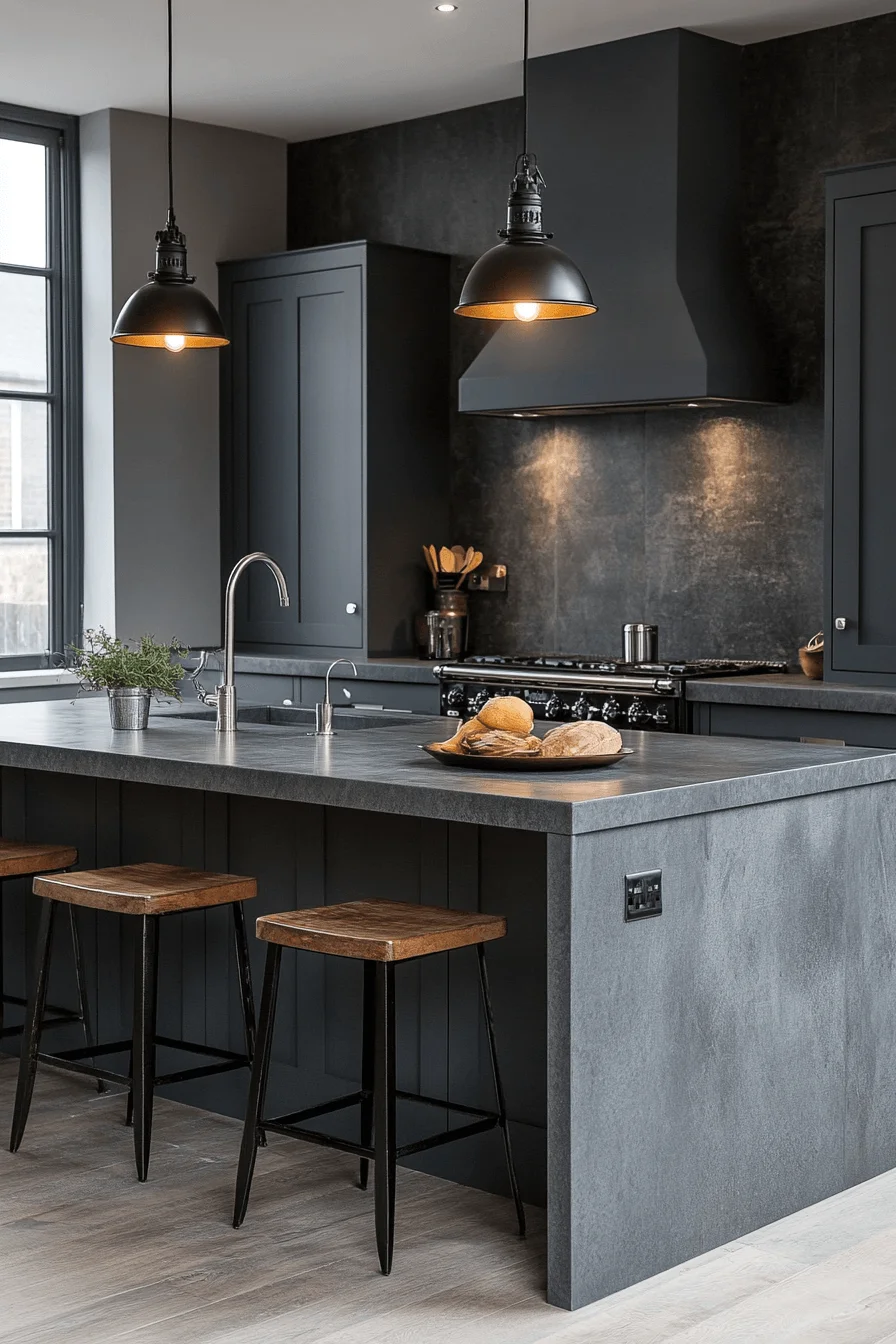 grey kitchen cabinets