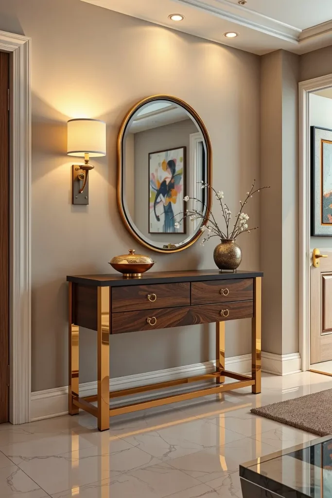 Entry table with multiple drawers