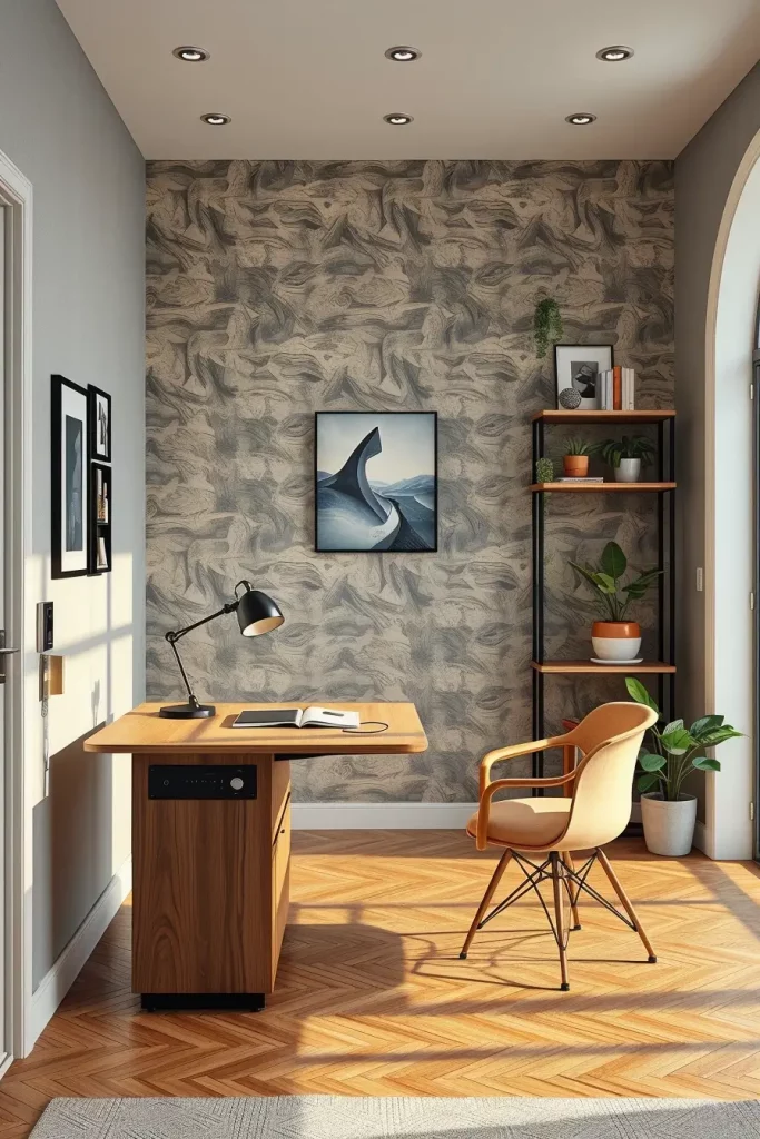 Modern entry table with tech features