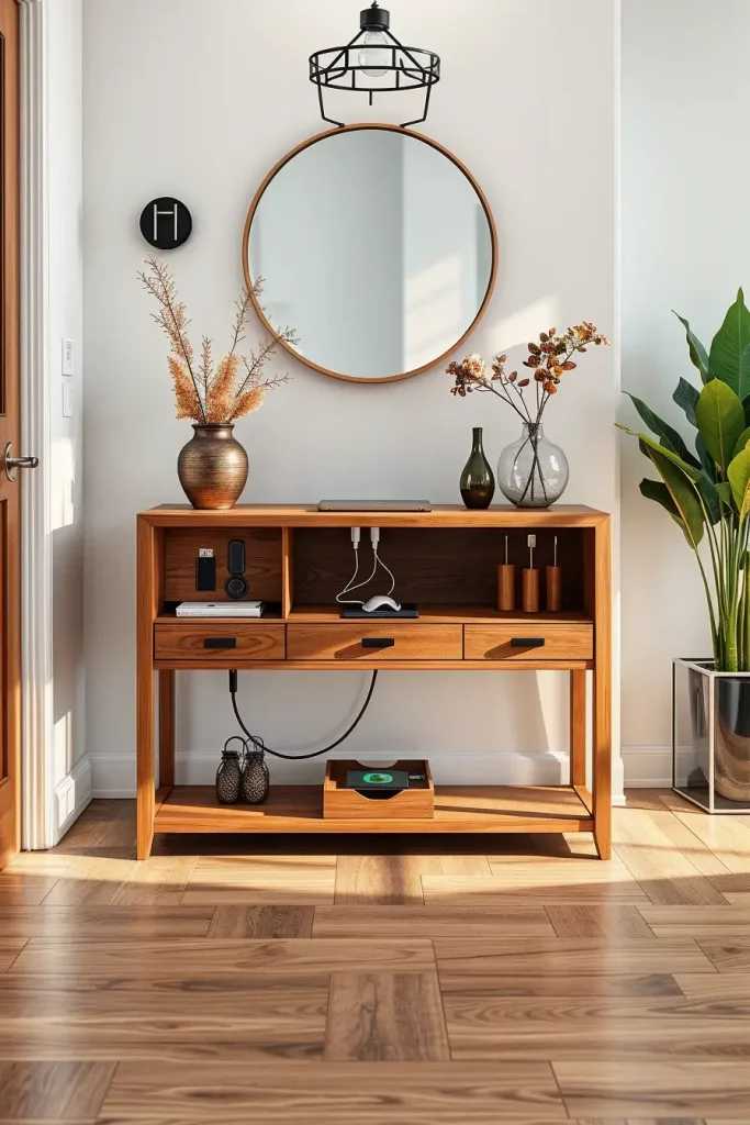 Tech-friendly entry table