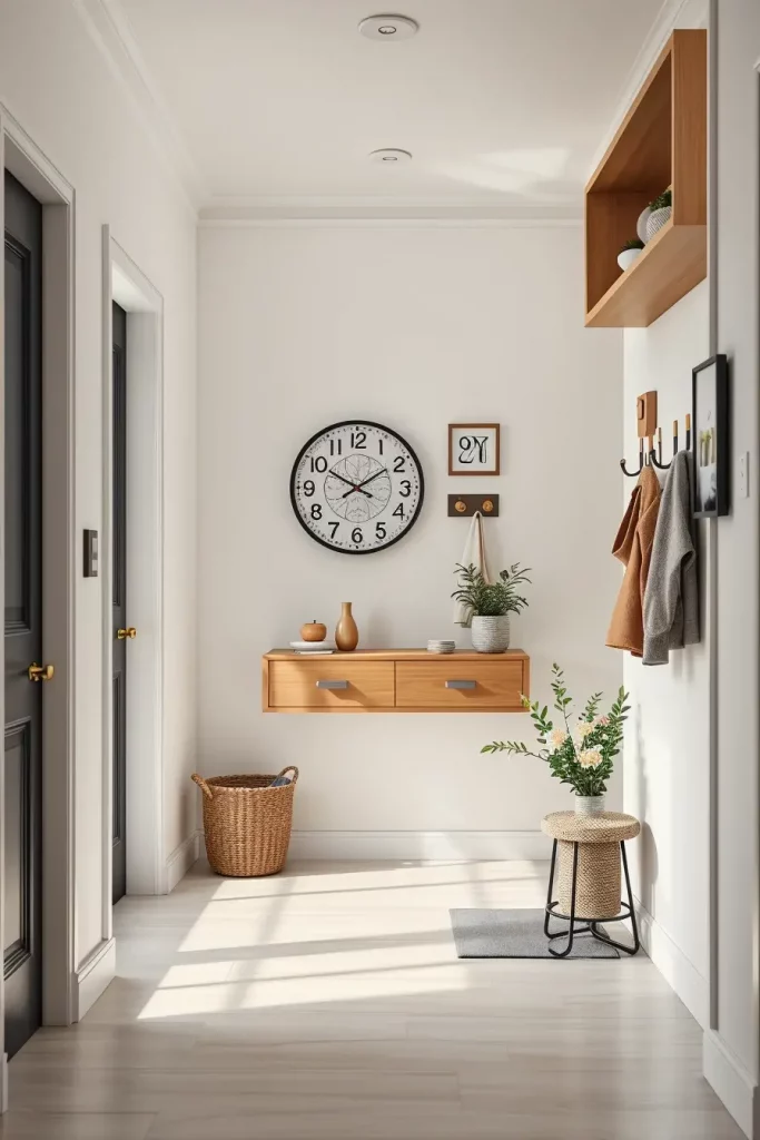 Wall-mounted entry storage