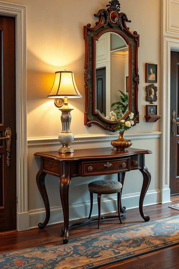 Vintage entry table