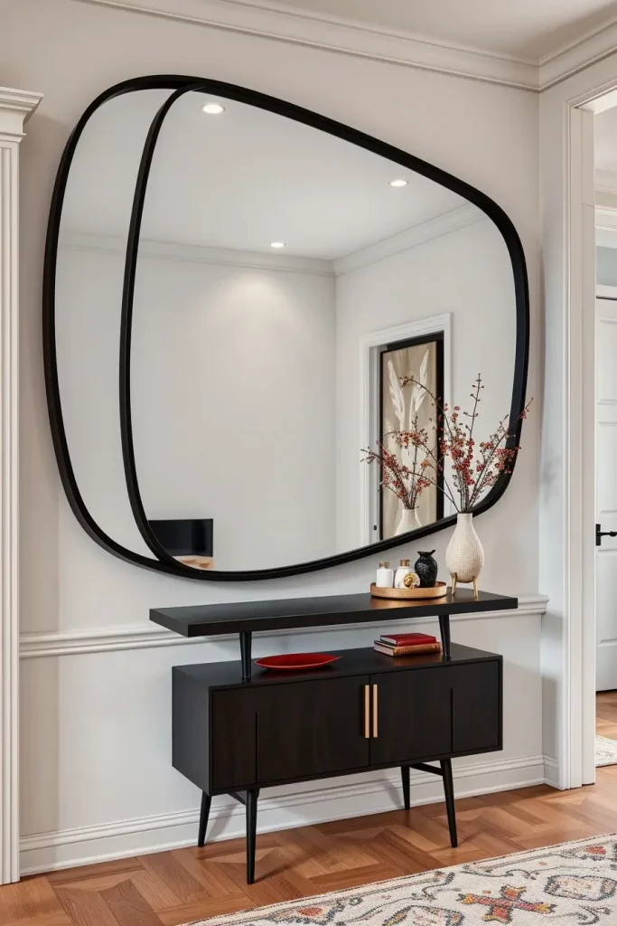 Artistic entryway mirror