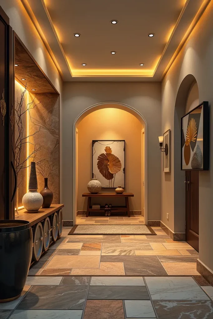 Backlit built-in niches