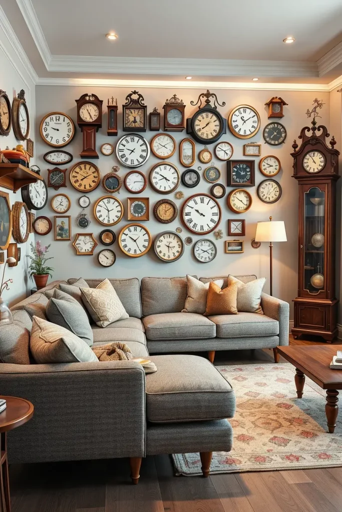 Wall of mismatched clocks