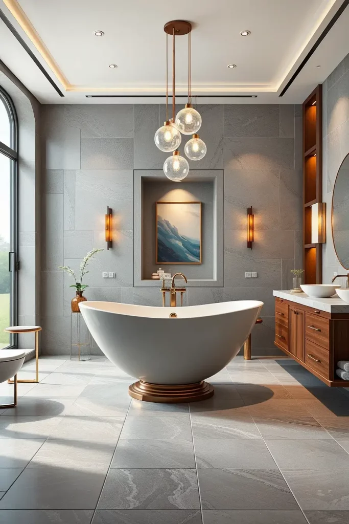 Sculptural freestanding tub