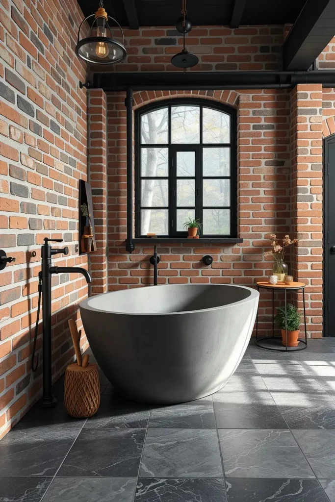 Industrial style bathroom