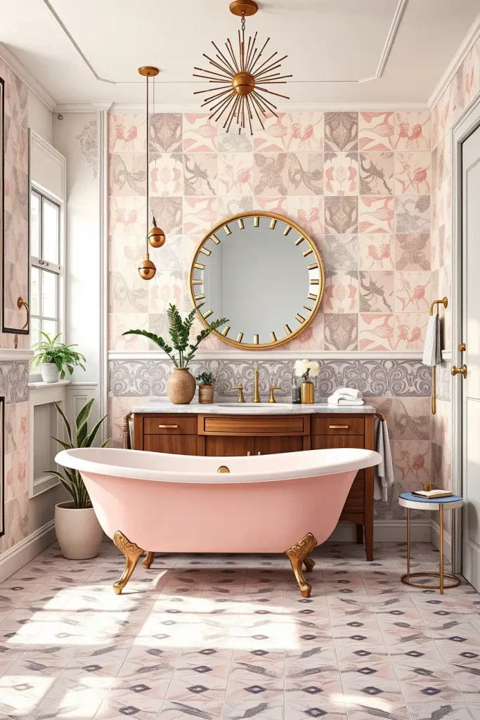 Vintage-modern bathroom
