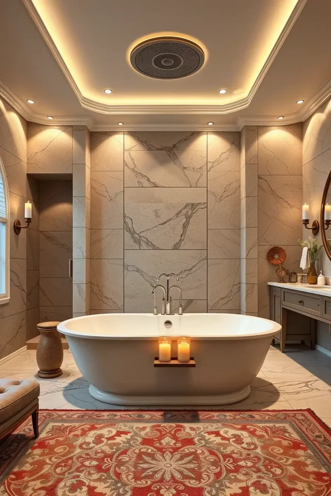 Two-person freestanding tub