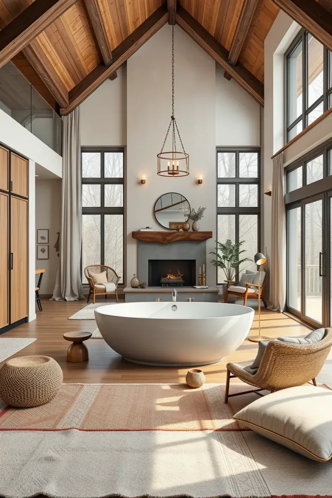 Master suite with freestanding tub