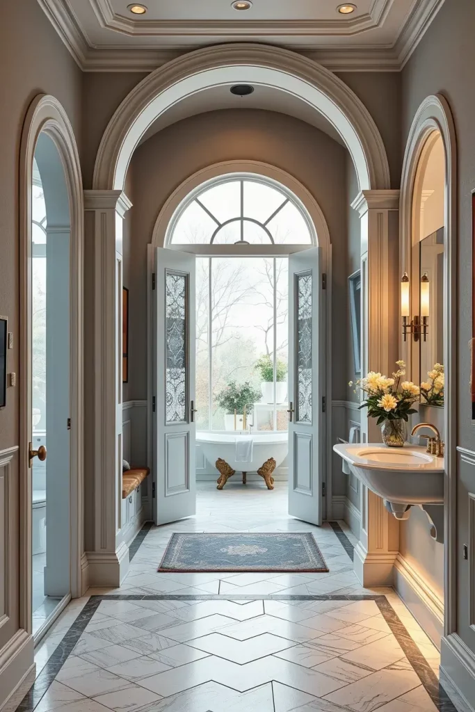 Rounded French doors