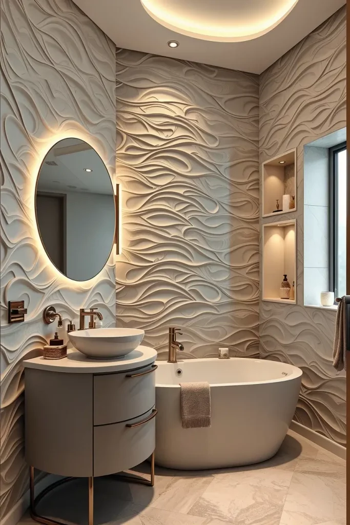 Undulating accent wall
