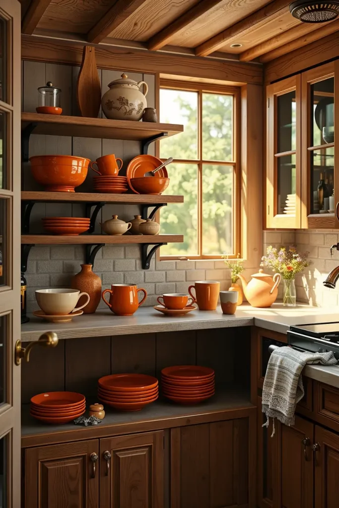 Rustic spice-colored ceramics
