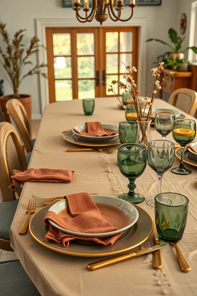 Earth-toned tableware