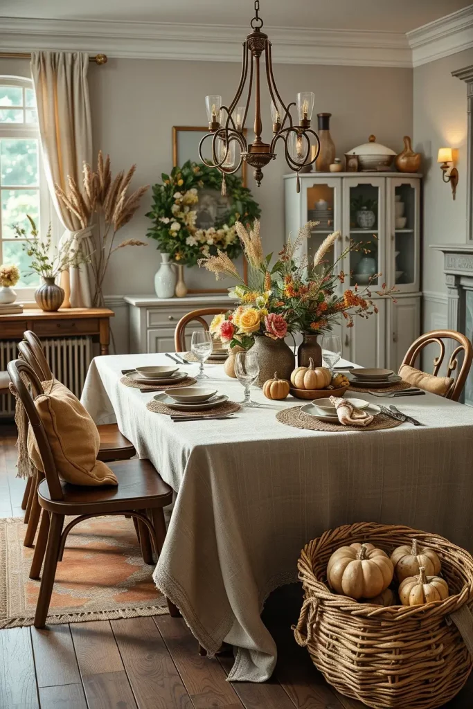 Transitional dining room decor