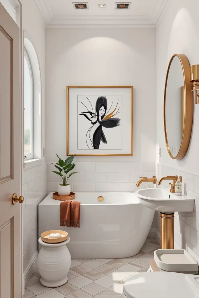 Personalized minimalist bathroom accents