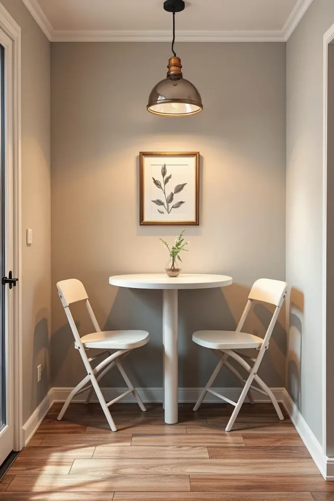 Wall-mounted drop leaf table