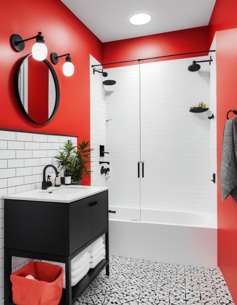 Red Bathroom Accent
