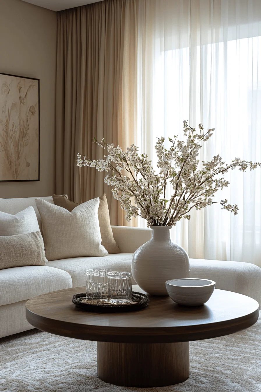 moody neutral living room