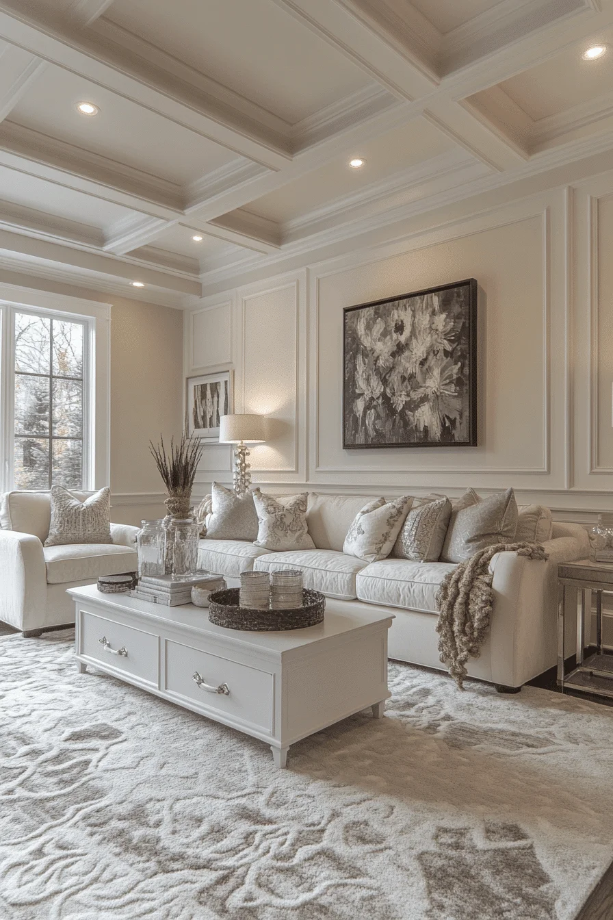 moody neutral living room