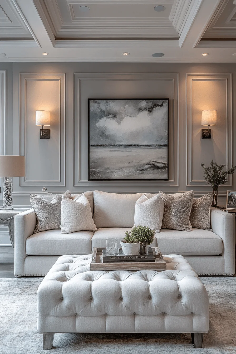 moody neutral living room