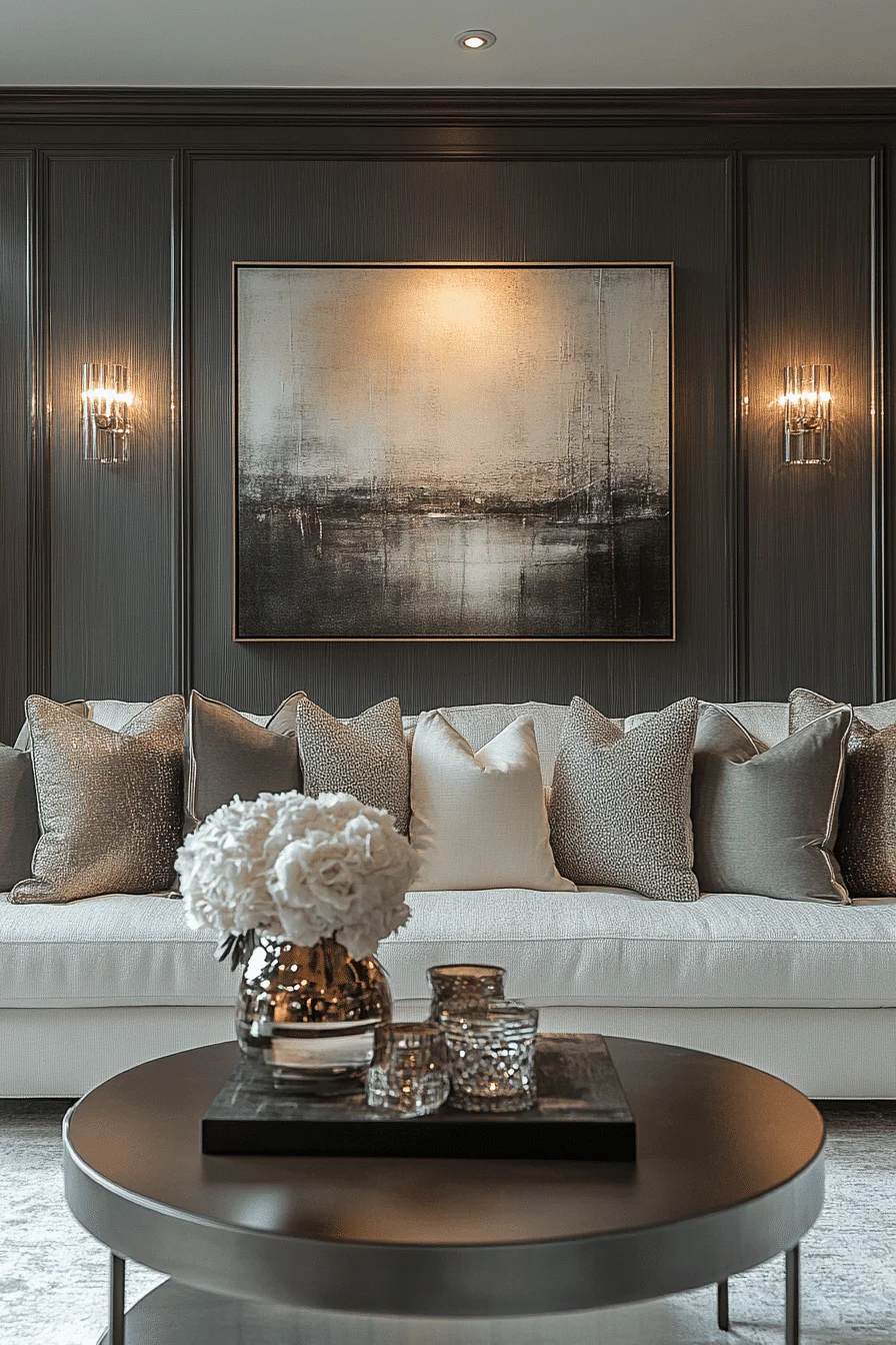 moody neutral living room