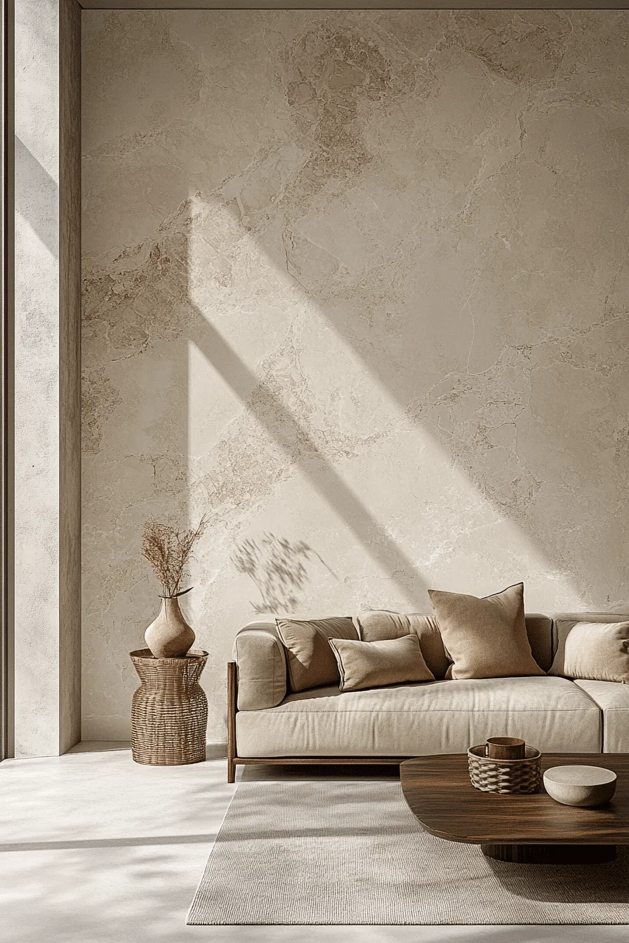 moody neutral living room
