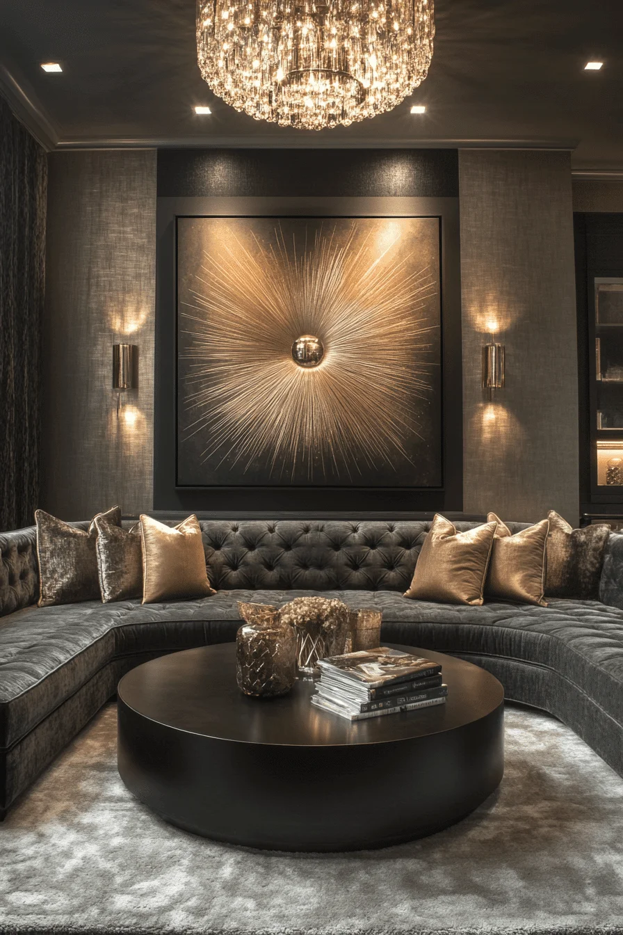moody neutral living room