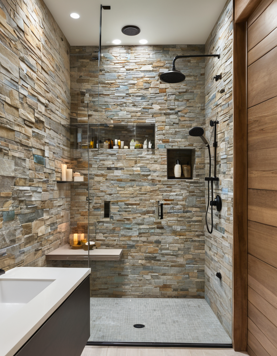 Variety of walk-in shower materials