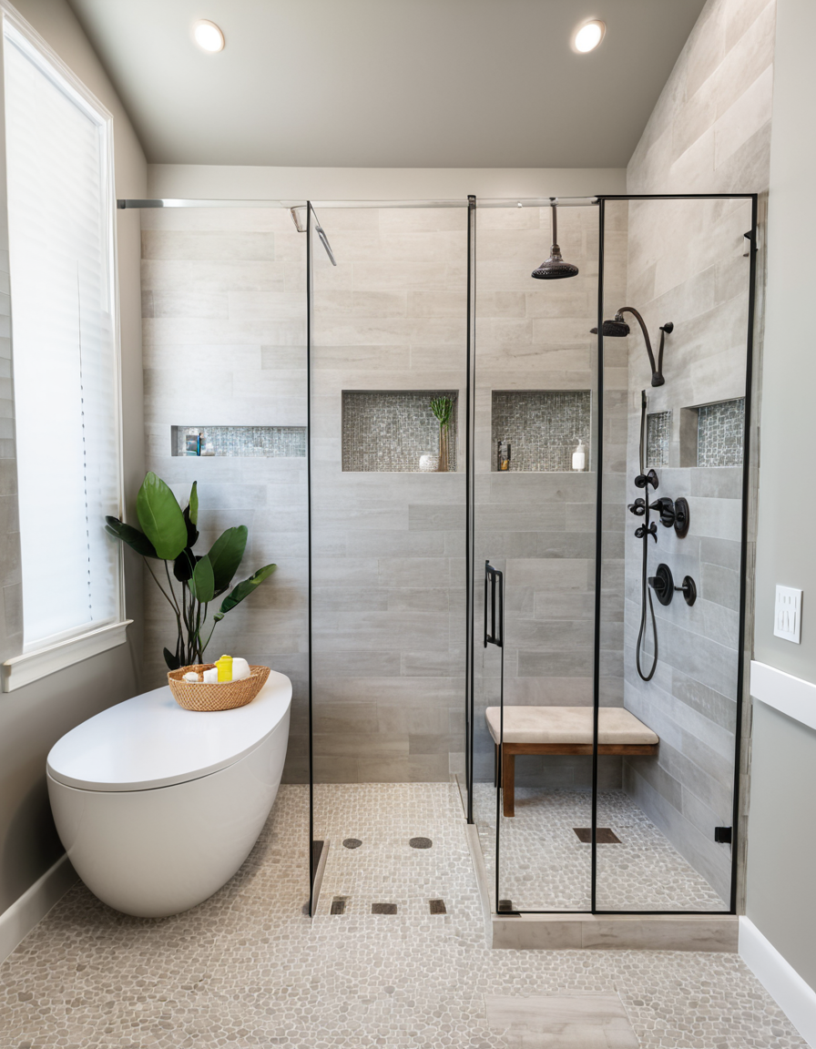 4x6 walk-in shower layout