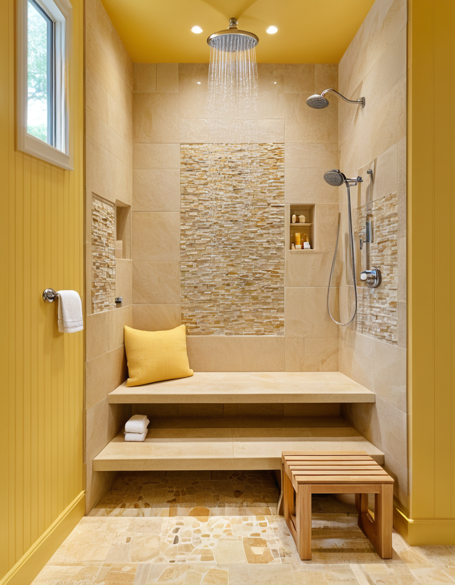 Relaxing spa shower design