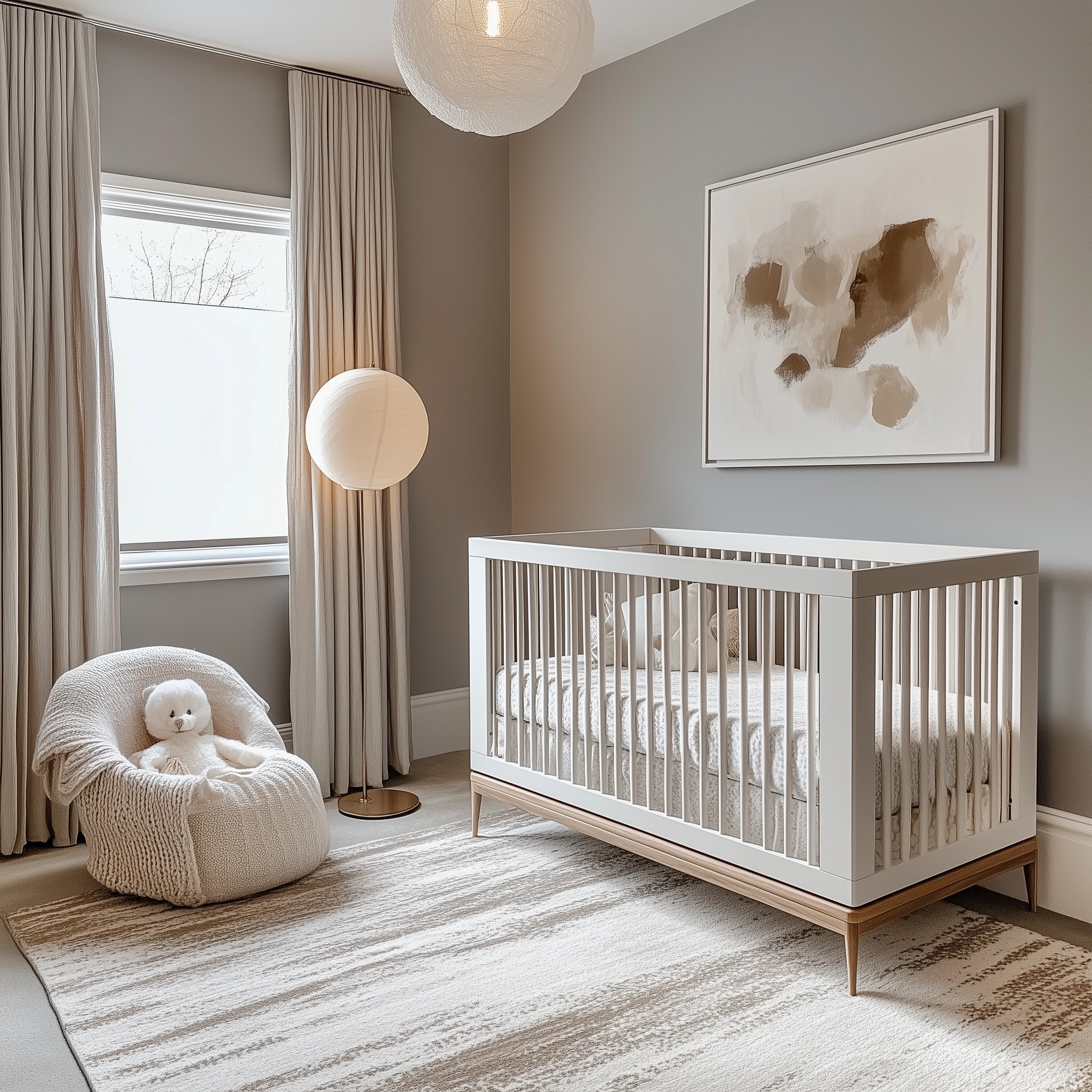 Neutral toned boy nursery
