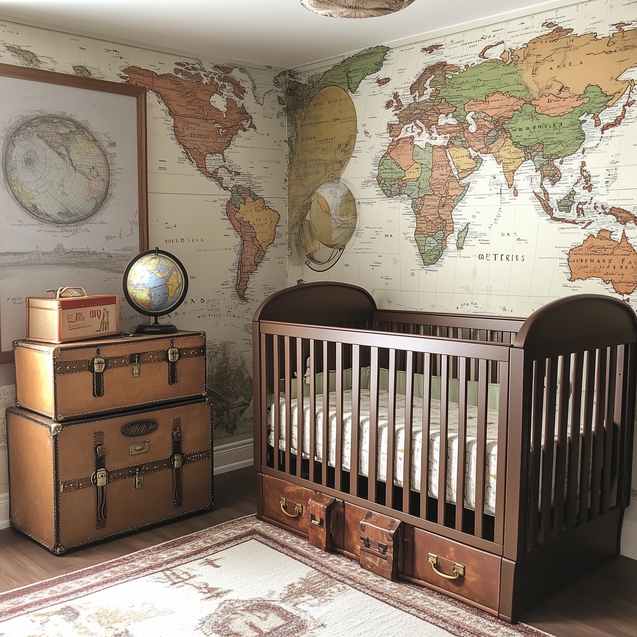 Travel themed boy nursery