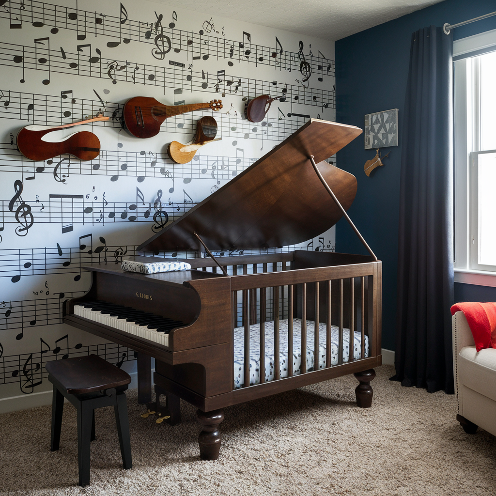 Musical themed boy nursery