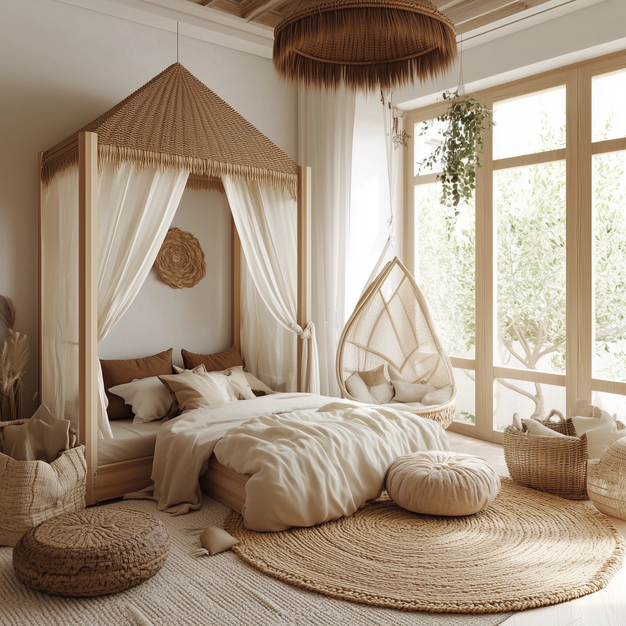 Natural materials in boy nursery