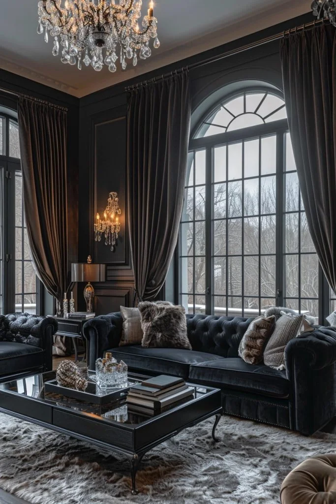 Velvet Black Curtains