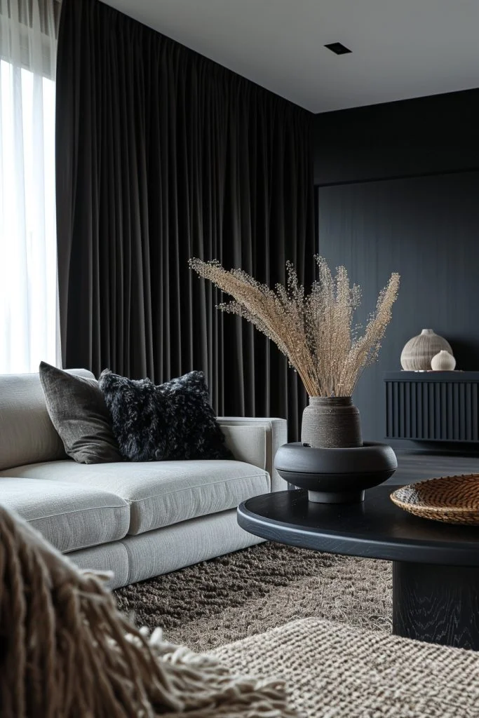 Minimalist Black Curtains