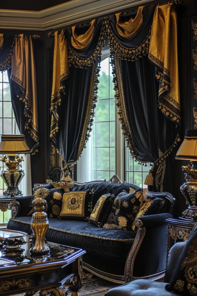 Black and Gold Curtains