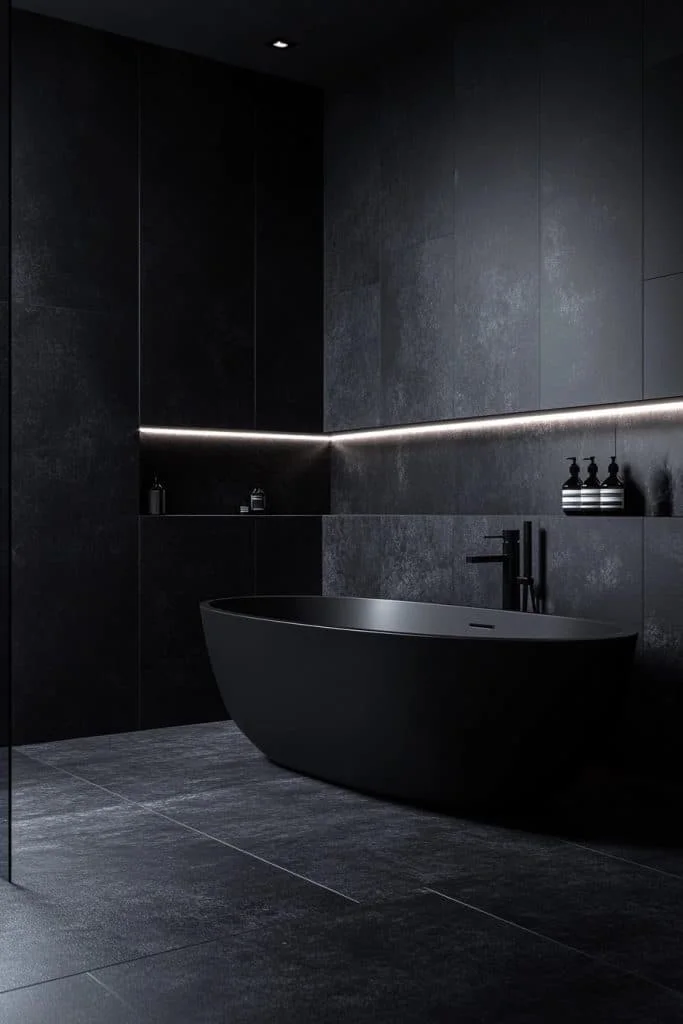 Minimalist Black Wet Room