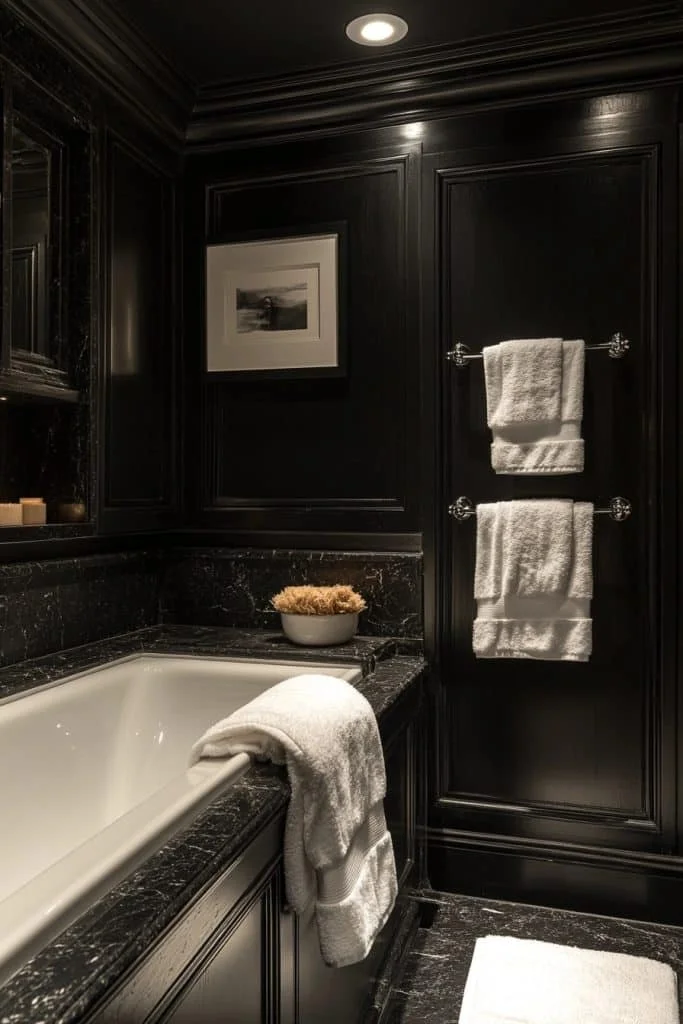 Boutique Black Hotel Style Bathroom